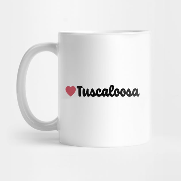 Tuscaloosa Alabama Heart Script by modeoftravel